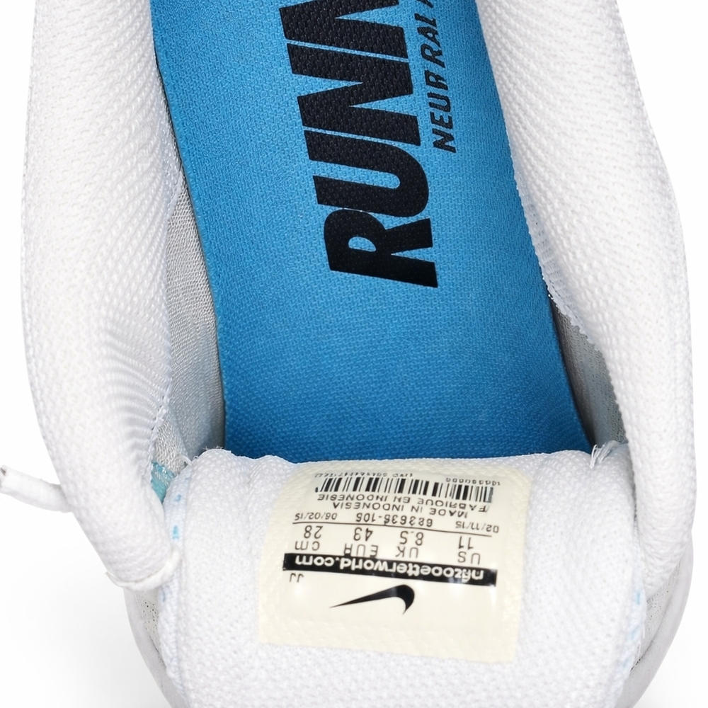 Nike White and Light Blue Athletic Sneakers - Picture 3 of 3